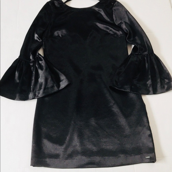 BLACK SATIN DRESS - Picture 2 of 4